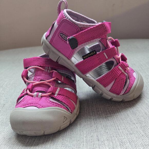 Keen Toddler Seacamp II CNC Very Berry / Dawn Pink Sandals Size 7 - Picture 2 of 7